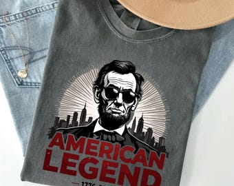 American Legend Lincoln Shirt, Patriotic History Tee, Vintage USA T-Shirt