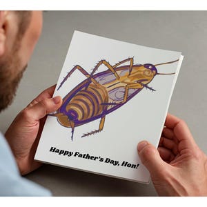 Funny Roach Father's Day Card, Snarky Printable Greeting (Digital Download)