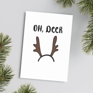 Illustration Oh Deer Weihnachtskarte Grußkarte Weihnachtspost Nr. 1