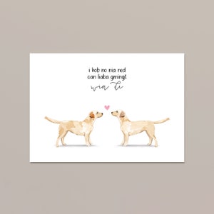 Bayerische Postkarte "Liebe" Labrador