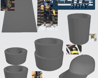 Wrestling Action Figure Farwell Bands Set 3D Model *Flexible Material Only*