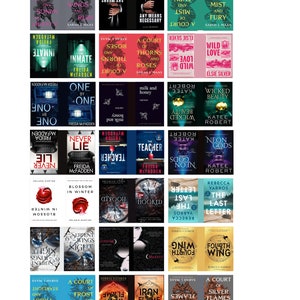 May include: A collage of book covers featuring fantasy and romance novels. The covers feature a variety of colors, including red, blue, green, and black. The titles of the books include "A Court of Thorns and Roses", "A Court of Mist and Fury", "A Court of Frost and Starlight", "A Court of Silver Flames", "Wicked Beauty", "Neon Gods", "The Teacher", "One by One", "Never Lie", "In Winter Blossom", "The Last Letter", "Fourth Wing", "Iron Flame", and "Wild Love".