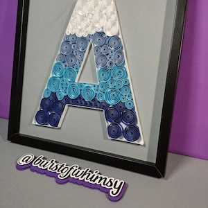 Ombre Quilled Letter