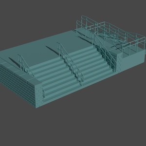 Station Stairs and Ramp Model Railway Scenery