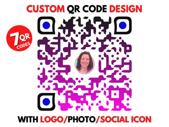 Custom QR Code With Logo or Photo .ideal for E-shop/website - Etsy