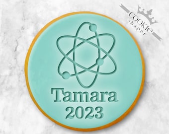 Graduation Cookie Stamp and Cutter Embosser Technology with Name and Date