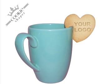 Cookie Stamp & Cutter to decorate your Coffee Mug, Cup,  | Customized with Logo, Initials