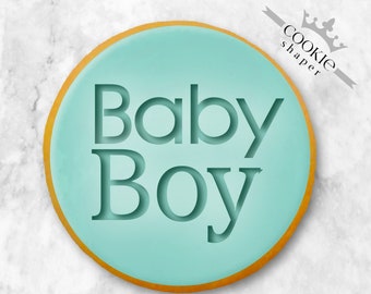 Baby Boy Cookie Stempel Embosser und Ausstecher für Baby Shower