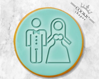 Custom Names Cookie Stamp Wedding Engagement date