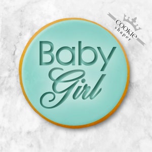Baby Girl Cookie Stamp Embosser and Cookie Cutter for Baby Shower