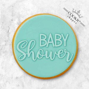 Baby Shower Cookie Stamp Reverse Embosser and Cookie Cutter for Baby Shower