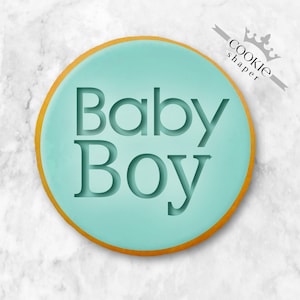 Baby Boy Cookie Stamp Embosser and Cookie Cutter for Baby Shower