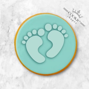 Baby Feet Cookie Stamp Reverse Embosser and Cookie Cutter for Baby Shower