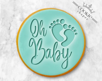 Oh Baby Feet | Cookie Stamp and Cookie Cutter, Embosser