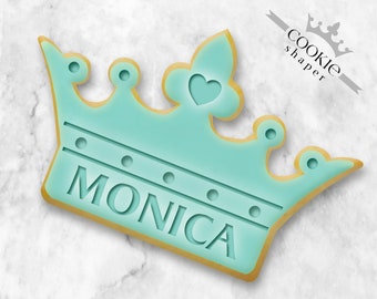Birthday Crown with Personalized Name| Custom Cookie Stamp Embosser