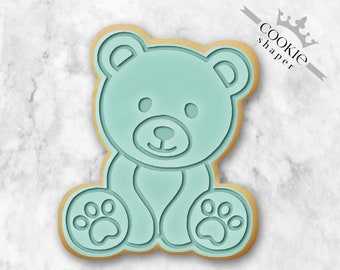 Baby Teddy  Cookie Stamp and Cookie Cutter for Birthday and Baby Shower