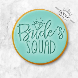 Custom Brides Squad Cookie Stamp and Cookie Cutter, Embosser, Bachelorette,