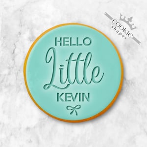 Hallo Kleines | Benutzerdefinierter Cookie Stempel Embosser mit personalisiertem Namen