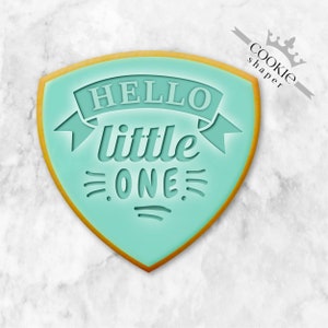 Hello Little One | Benutzerdefinierte Cookie Stempel Embosser und Cookie Cutter | Baby mit Personalisiertem Namen
