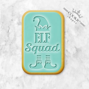 Elf Squad Cookie Stamp Embosser and Cookie Cutter for Christmas