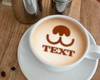 Dog Nose, Personalized Coffee Stencil Organic Plastic. Request your Free 3D Render Before you Buy!