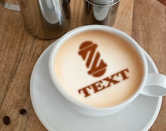 Barber Pole, Personalized Coffee Stencil Organic Plastic. Request your Free 3D Render Before you Buy!