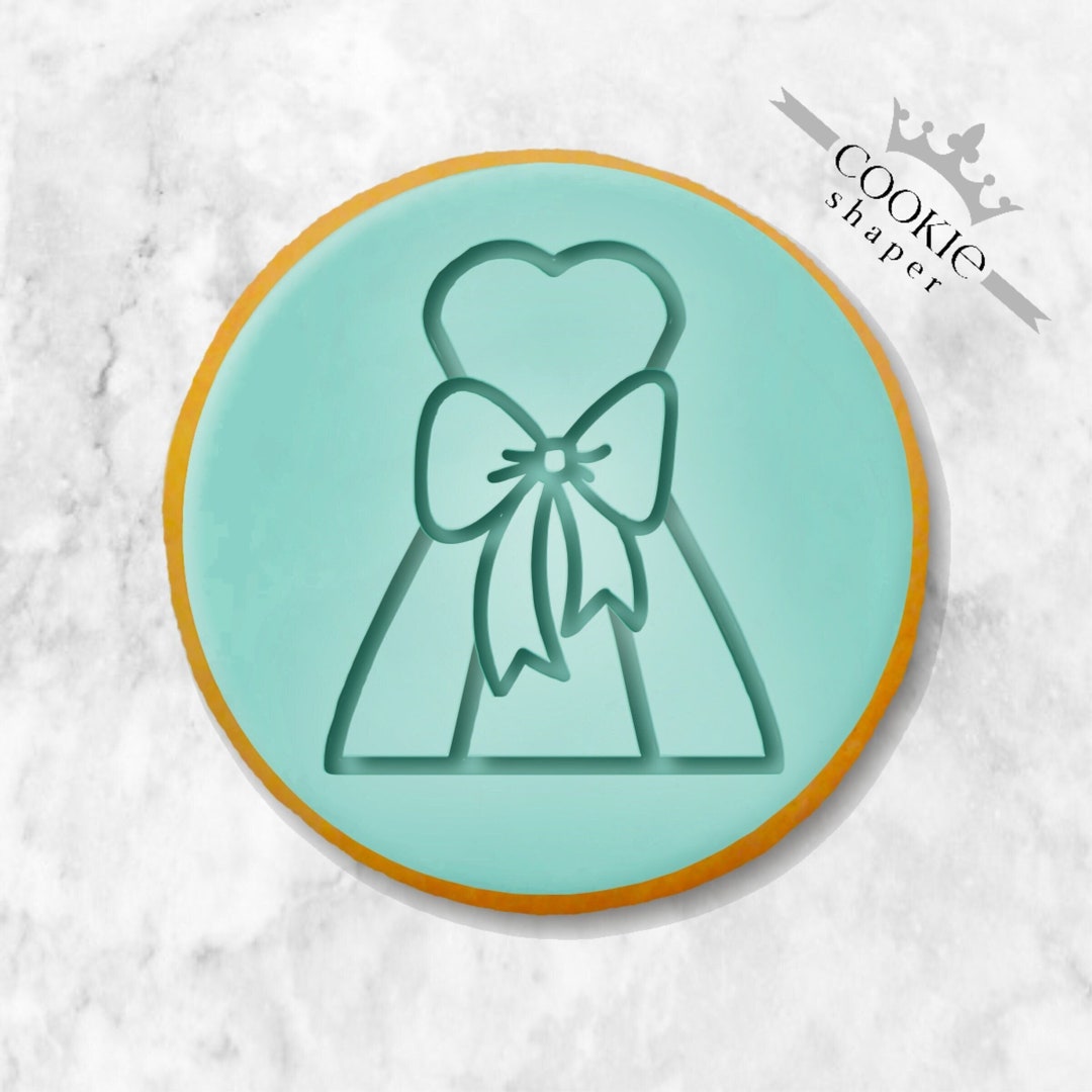 Bride Dress Cookie Stamp Embosser and Cookie Cutter for Weddings Etsy