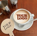 Logo Personalized Coffee Stencil Organic Plastic. Request your Free 3D Render Before you Buy! product logo