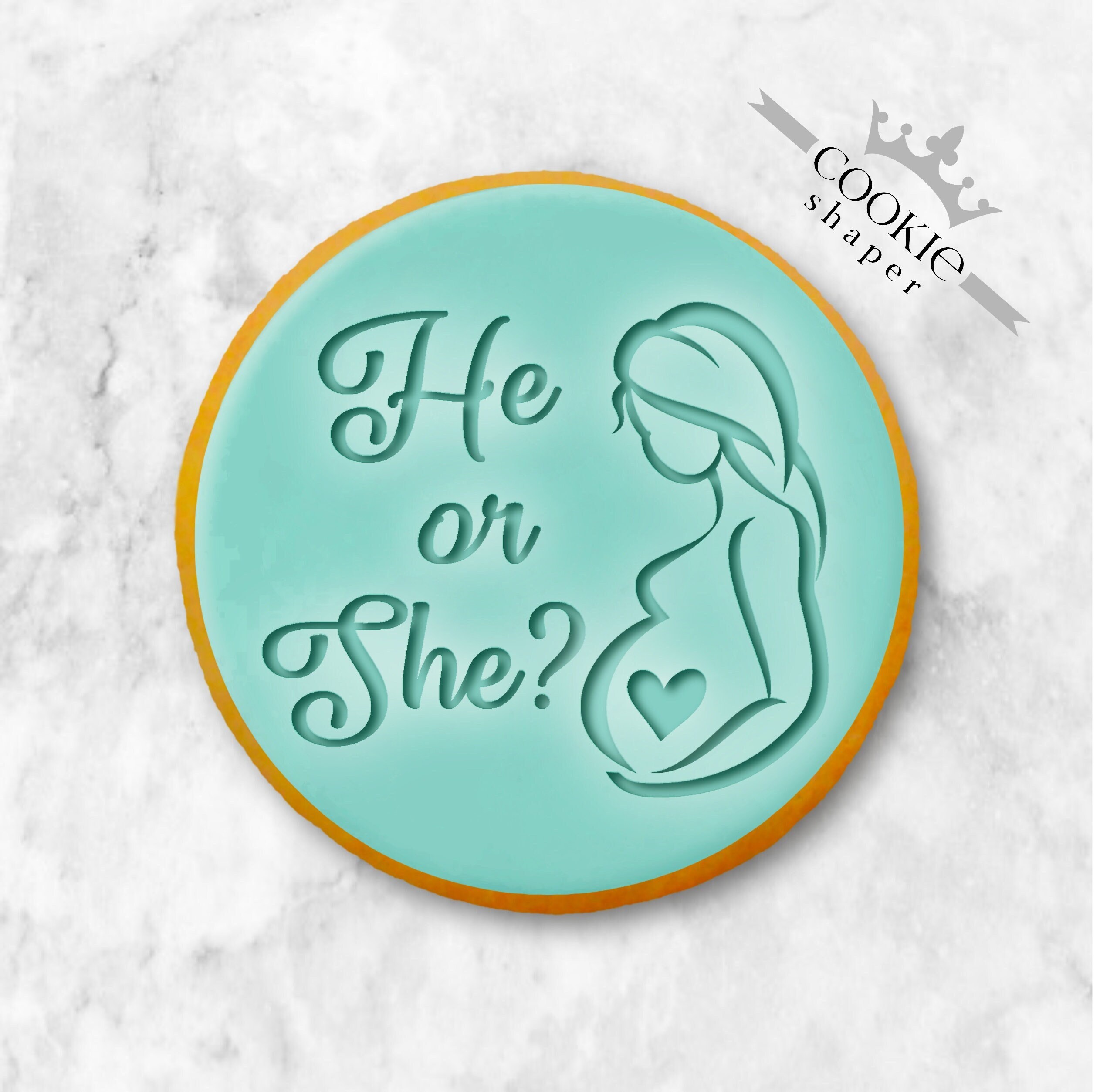 He or She Cookie Stamp Embosser and Cookie Cutter