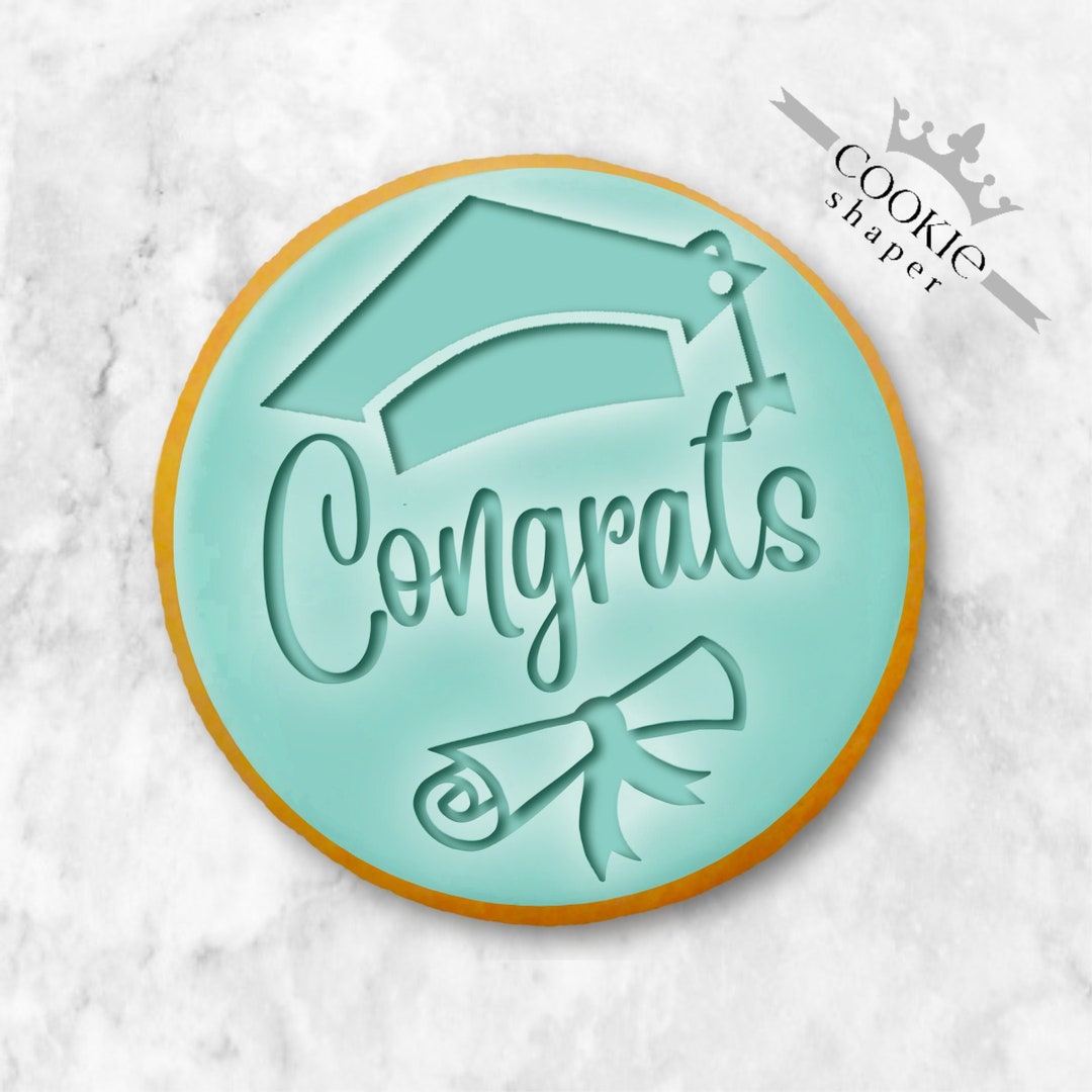 Graduation Cookie Stamp Embosser Congrats - Etsy