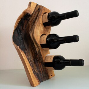 Estante de vino de madera de PU, 11x botellero de botellas