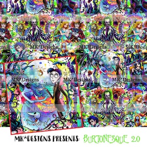 Burtonesque 2.0 seamless digital pattern file