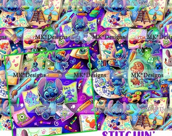 Stitchin&#39; Art Studio seamless digital pattern file