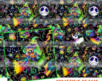 Splitting Seams Black seamless digital pattern file