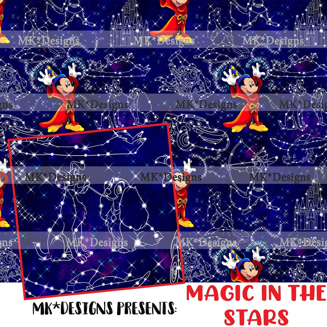 Magic in the Stars Seamless Digital Pattern - Etsy
