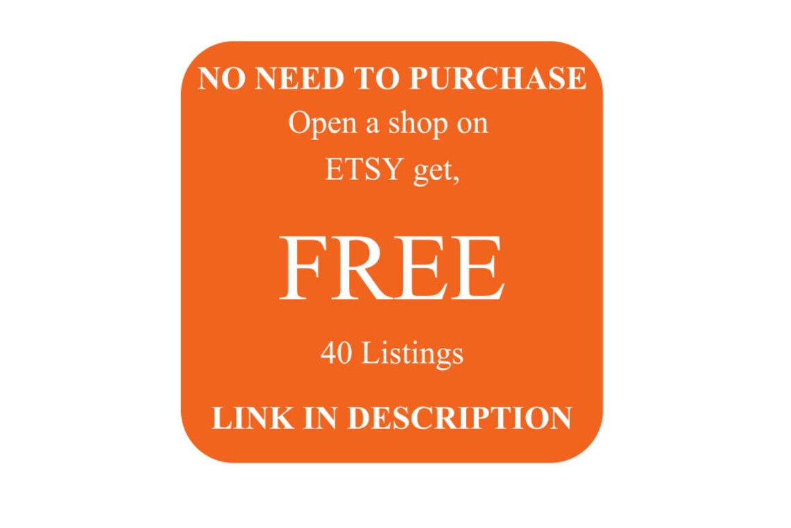 Free Listings Etsy 40 Free Etsy Listings List First 40 Etsy