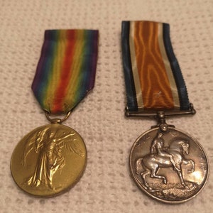 Conjunto de medallas de campaña de la Primera Guerra Mundial