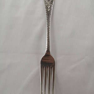 Georgian Sterling Silver Old English Engraved Fork