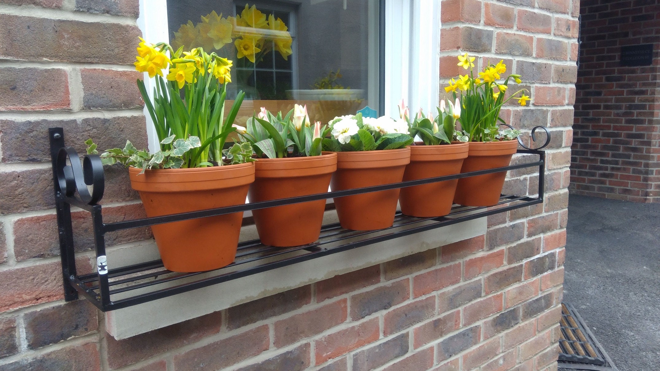 36in Wrought Iron Window Box Trough Holder Plant Pot Display Etsy UK