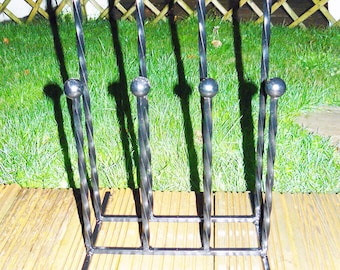 4 Pair Family wellington boot rack wrought iron metal fully welded boot holder stand