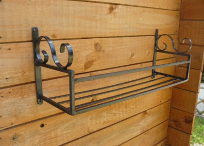 24in Wrought Iron Window Box Trough Holder Etsy