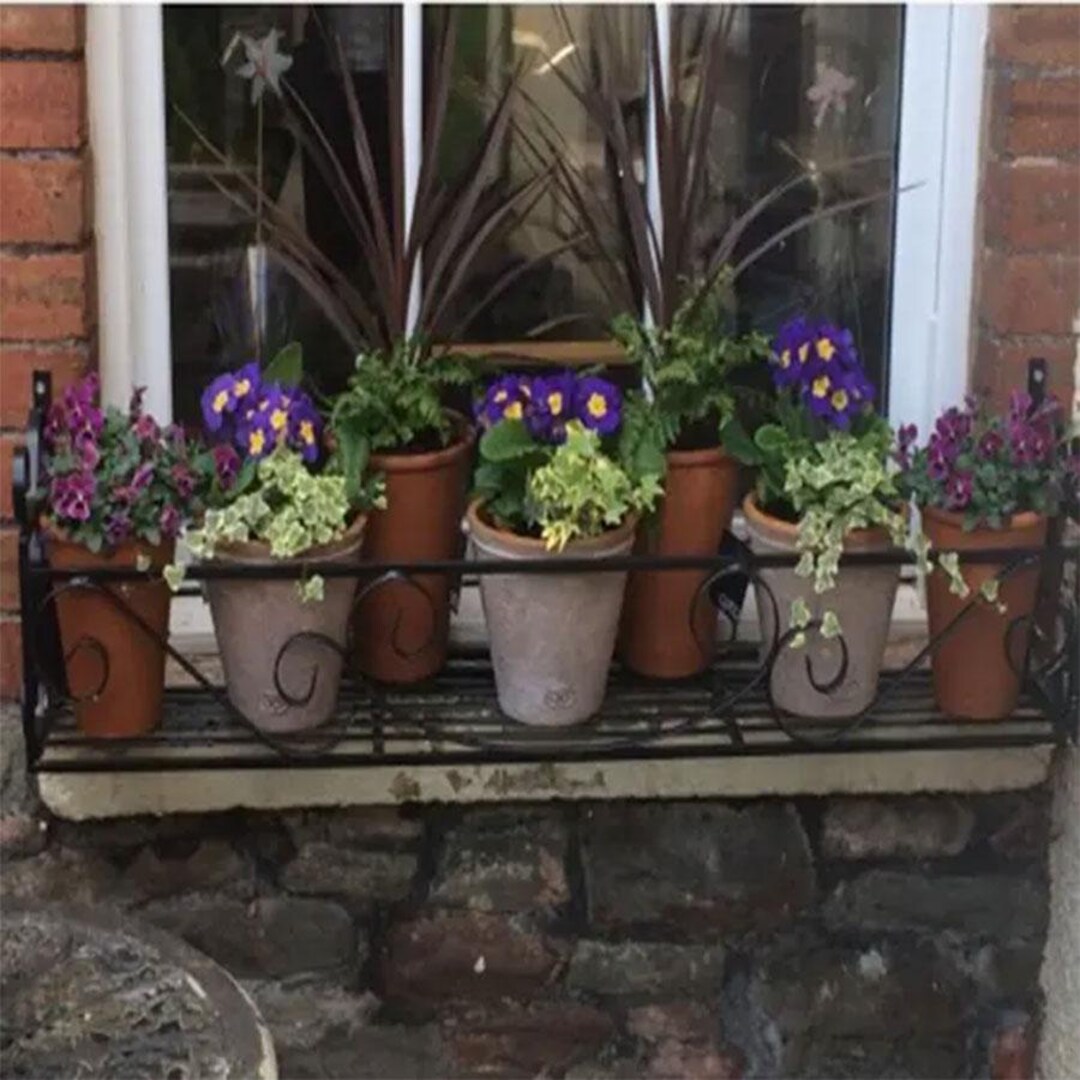 Trough Window Box 91cm Wrought Iron Scrolled Window Box - Metal 36in Trough Holder - Etsy UK
