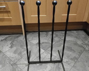 2 Pair wrought iron metal wellington boot rack / holder