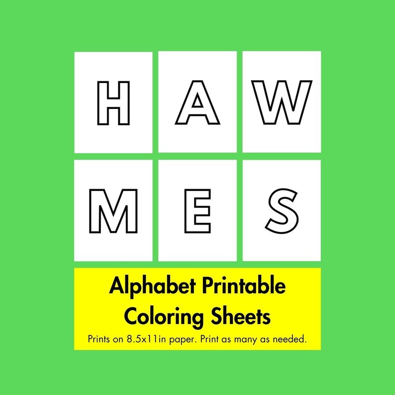 Uppercase Alphabet Letters Bundle | ABC Alphabet Coloring Pages for ...
