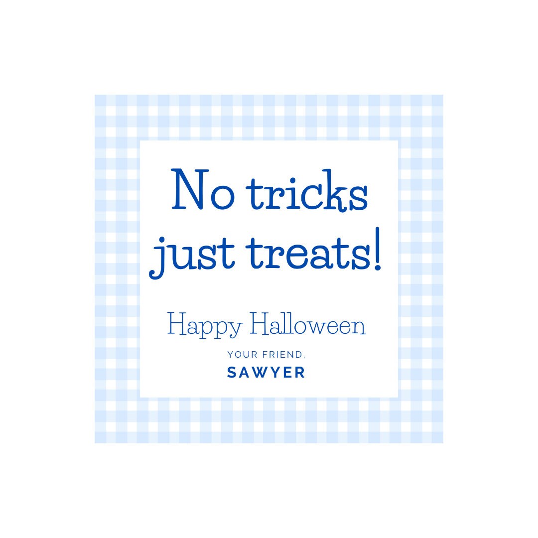 Personalized Halloween Gift Tags Printable Gift Tags Navy Etsy