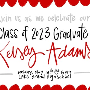 2025 Custom Graduation Announcement — High School, College, University Personalized Graduate Colorful