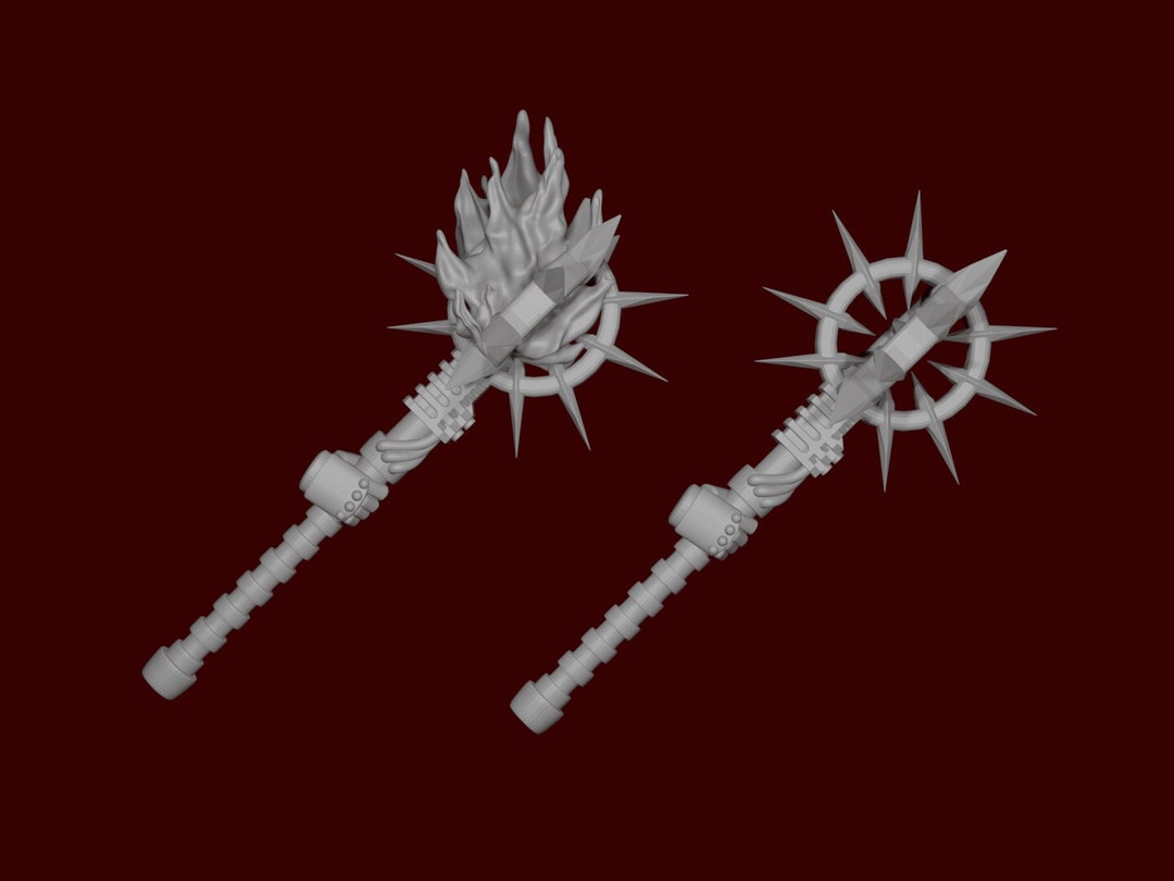5 X Spiked Maces Etsy