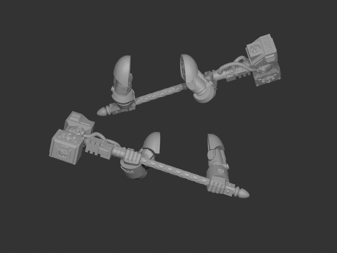 5 X Twohanded Thunder Hammers DMG Minis Etsy