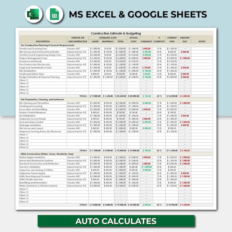 New Construction Calculator Etsy
