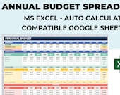 Excel Household Budget Template. Monthly Tracking Spreadsheet. Income / Expenditure Account EAR. Home Budget SpreadSheet Template.